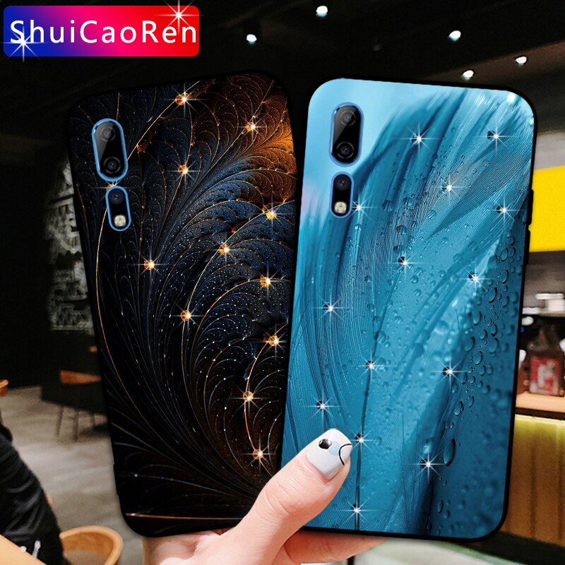 Luxury Rhinestone Case For ZTE Axon 10 Pro A2020 Bling Diamond Black Cover For Nubia Play Red Magic Red Devil 5G