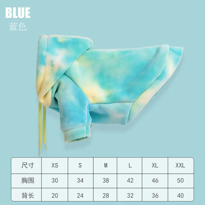 Pet Hoodie Dyeing Hoodie Pet Autumn/Winter Coat Teddy Small Dog Warm Dog Clothes Puppy Clothes Dog Hoodie Costume: S / black