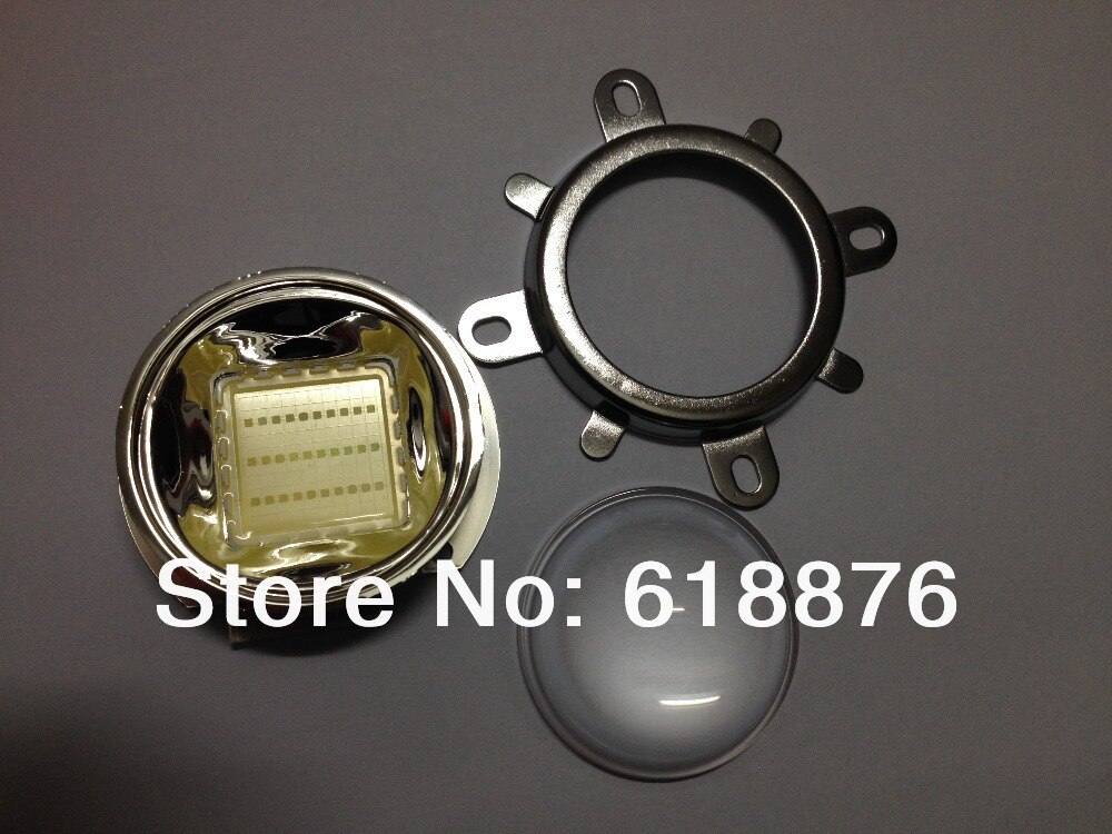 Gratis shipping5pcs 44mm Lens + Reflector Collimator + Vaste beugel Voor 20 W 30 W 50 W 70 W 100 W 120 w LED