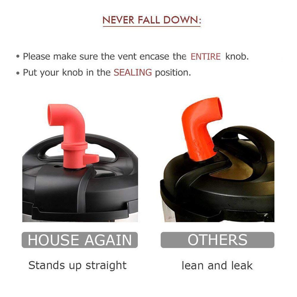 Pressure Cooker Steam Diverter Release Valve Accessories 360 Rotating Silicone Pressure Cooker Steam Release Pipe