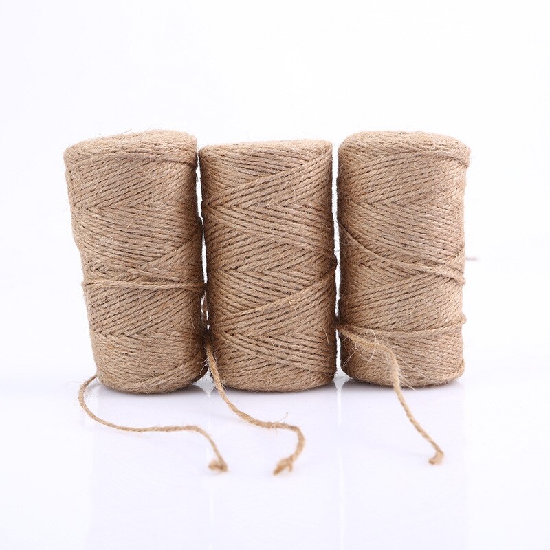 1rollen100m Natürliche Jute Hanf Seil Hause Dekoration retro Stil DIY Handwerk Kabel Dekorative Seil 1mm 2mm 3mm durchmesser Handgemachtes