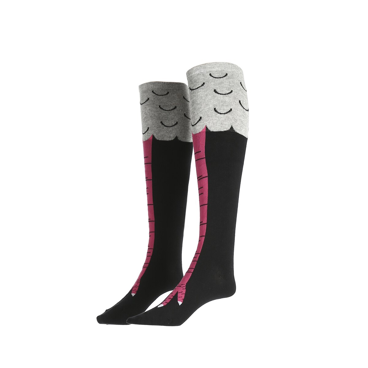 Las mujeres pierna de pollo calcetines estampado calcetines rodilla alta longitud muslo alta calcetines nuevos calcetines atractivo: B / Below Knee Length
