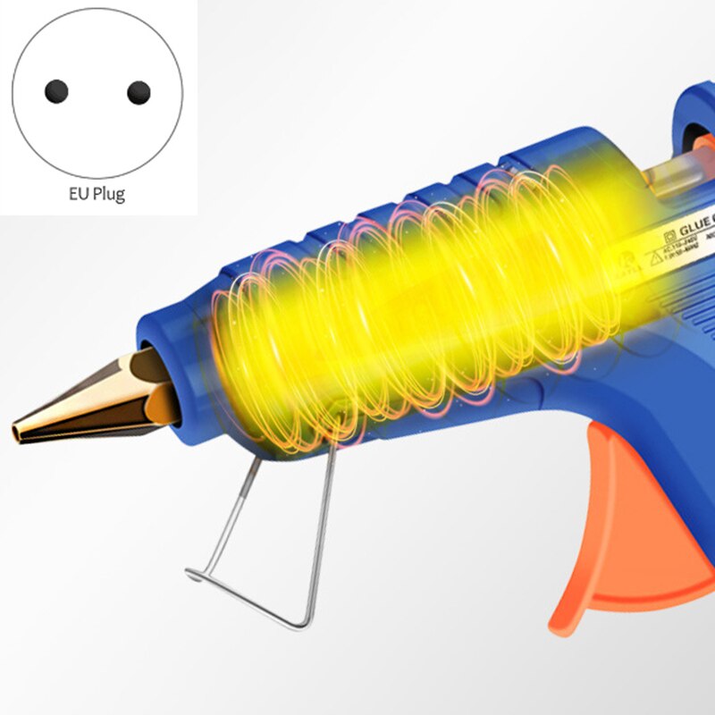 60W DIY Melt Glue Black Sticks Trigger Art Craft Repair Tool for DIY Small Craft Projects EU Plug