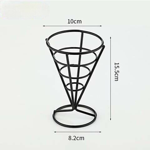 American Stainless Steel French Fries Basket Fried Chicken Snack Basket Fried Western Restaurant Snack Platter: French fries stand
