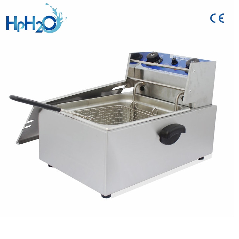 Commercial Overheat Protection Electric 6L Stainless Steel Deep Fryer