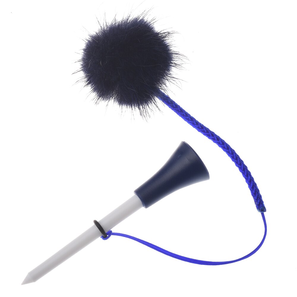 5 Stuks Golf Rubber T-Shirts Met 4Cm Imitatie Nertsen Bont Pluche Ballen & Handgemaakte Touw Voorkomen Verlies Verschillende Kleuren Golfbal Houder