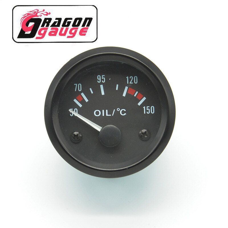 「DRAGON」 52mm Oil Temperature Gauge With Oil Temperature Sensor 50~150℃ High Economical Car Gauge Fit for 12V Car: Oil Temp Gauge Old