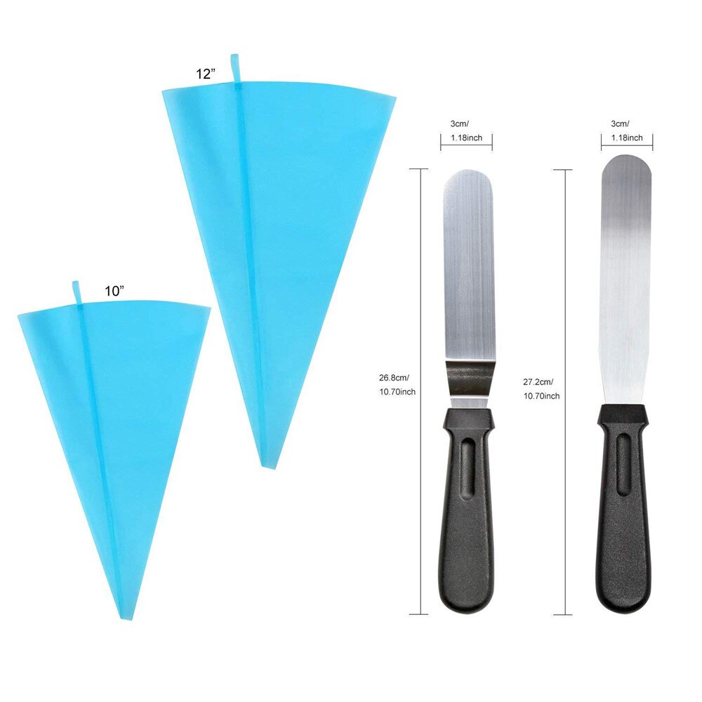 21Pcs Cake Decorating Gereedschap Icing Tips Zoetwaren Tas Draaitafel Pastry Nozzles Converter Bakken Tools Voor Gebak