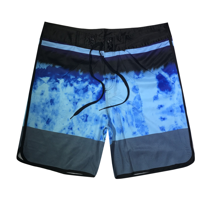 Summer Quick Dry Board Shorts Men Summer Spandex Active Sexy Beach Surf Swim Shorts Men Bermuda Short Swimming Boardshorts: 28-Blue / 34