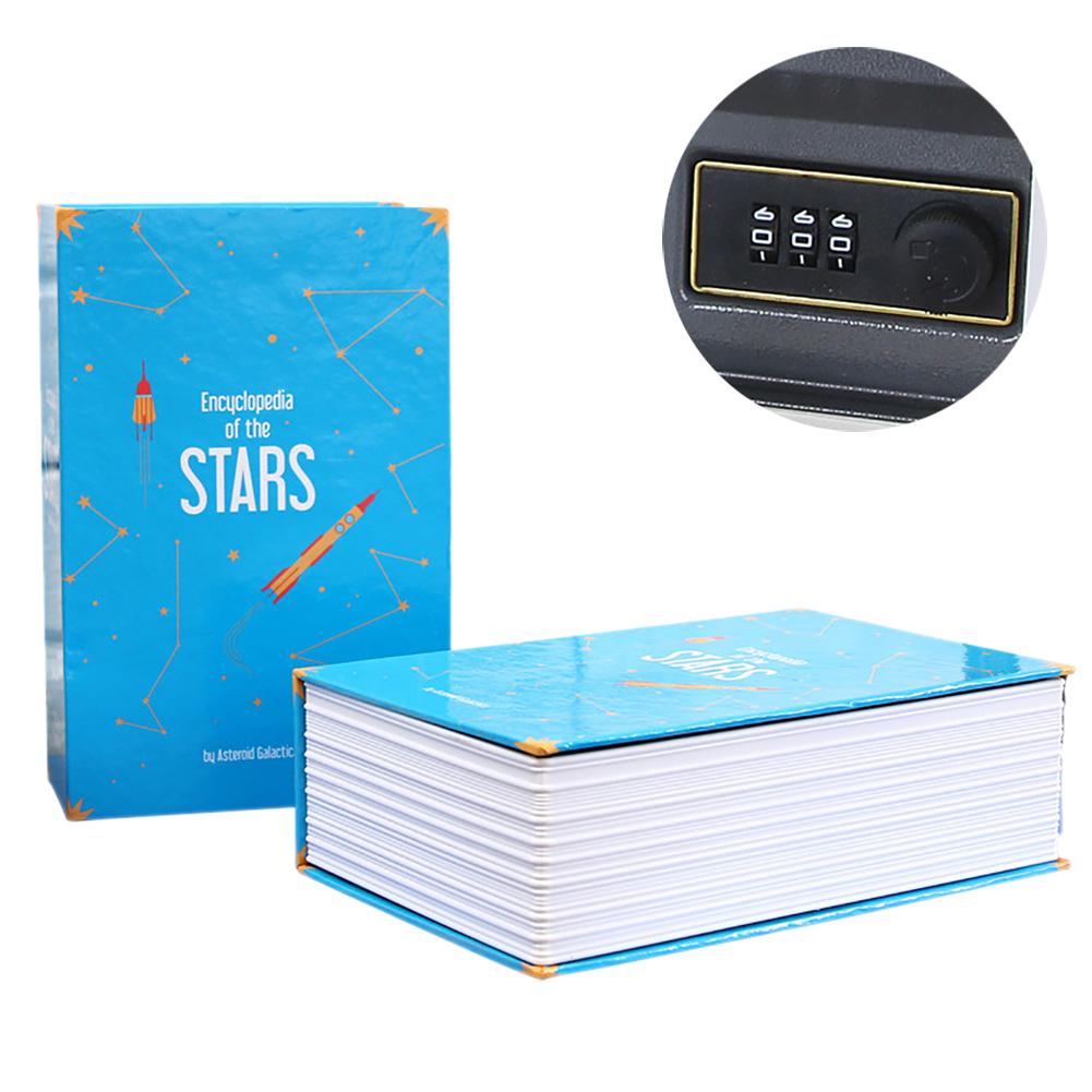 Adgangskode boks sikker simuleringsbog mini hjem adgangskode kode bog sikker opbevaring pot opbevaringsboks bog adgangskode boks indretning  #4o: Blå