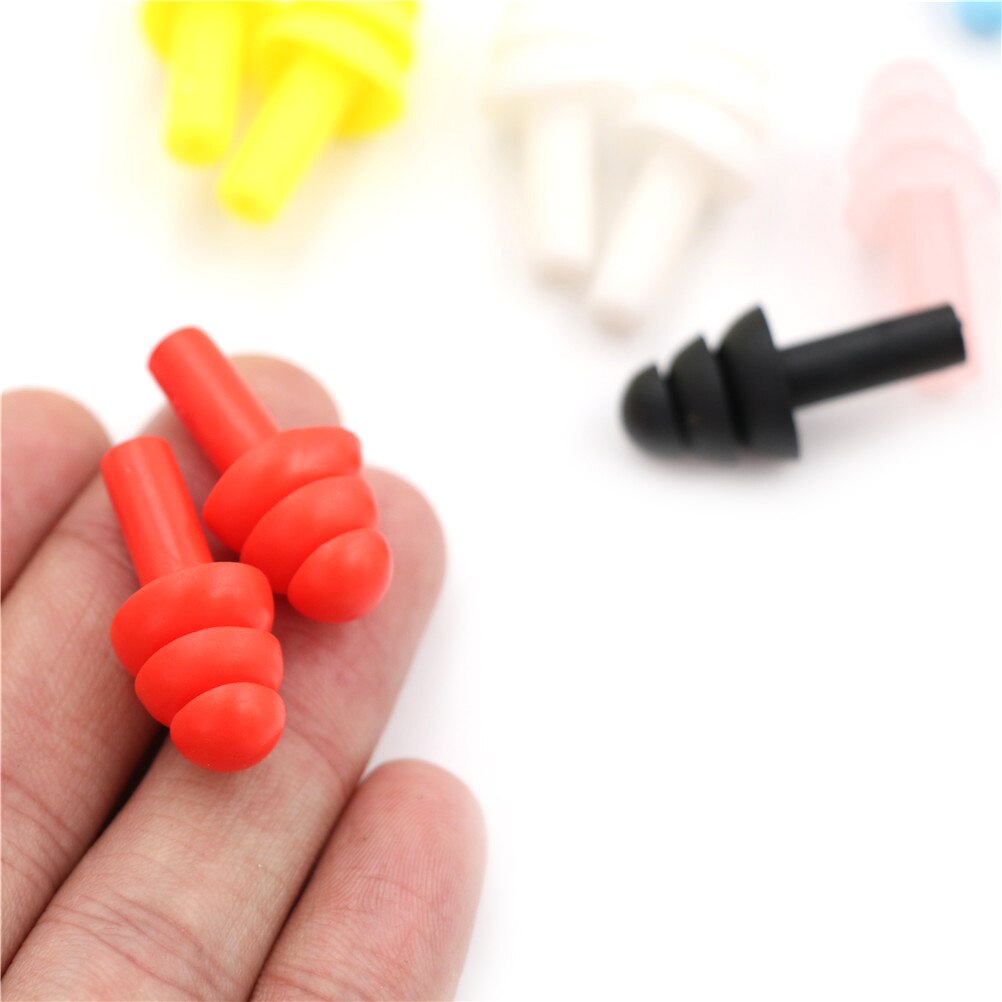 Tapones de silicona blanda para los oídos, para los oídos, para el estudio, para dormir, nadar, deportes acuáticos, cómodos, 10 pares