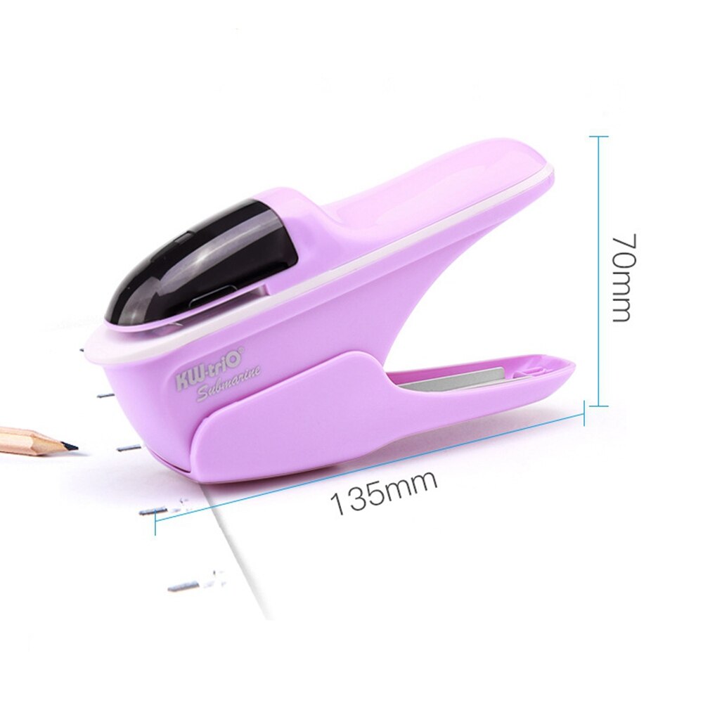 Hand-held Mini Safe Stapler Free Stapleless Without Stapler 7 Sheets Capacity Paper Stapler Office Bookbinding Supplies