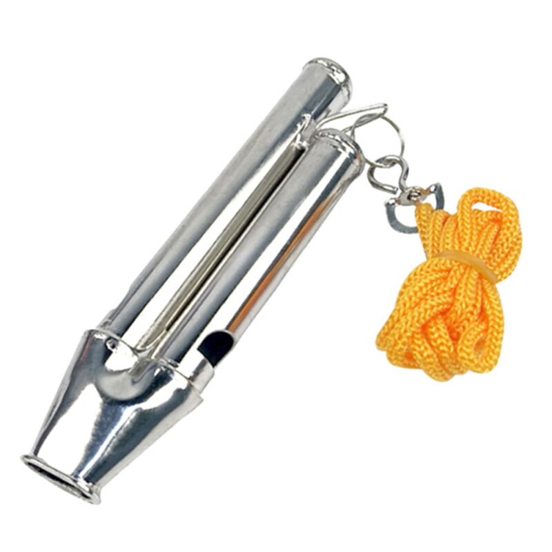 Metal Coach Referee Whistle With Lanyard Neck Rope Outdoor Ball Sport Game Trainning Cord Emergency Security Whistle: C