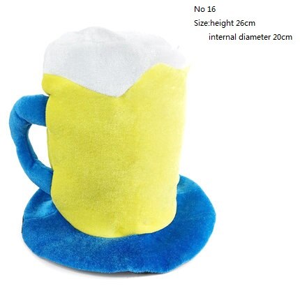 Halloween bursdag karneval fest hodeplagg klovn lue sminke ball fotball øl fest polygonal cap flagg lue: Beige