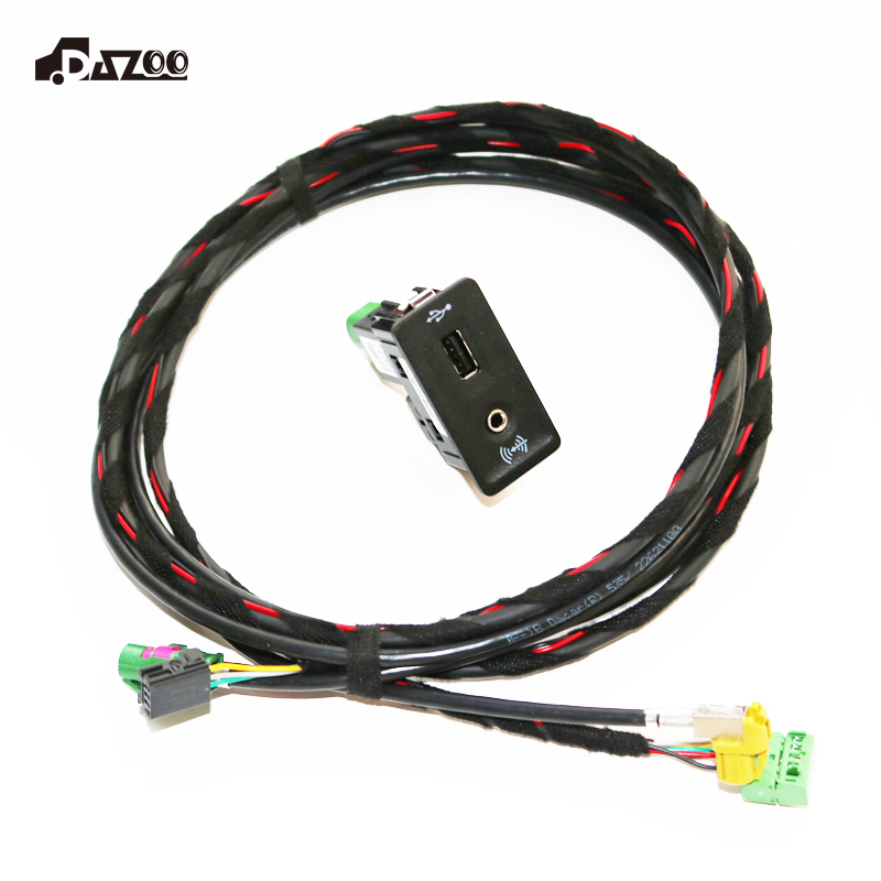 5G0035222 jeu de voiture d'origine USB AUX CarPlay MDI USB AMI installer prise harnais pour Golf 7 MK7 5G0 035 222