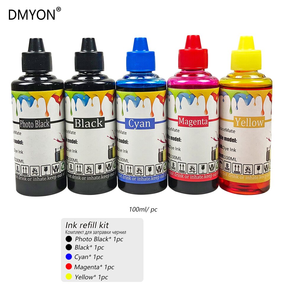 Dmyon PGI520 CLI521 Inkt Refill Kit Compatibel Voor Canon MP540 545 550 558 560 568 620B 628 638 630 640R 648 980 988 990 Printer: 1 set 1 photo black