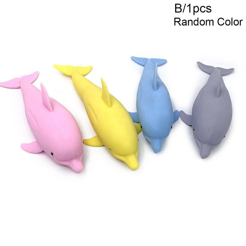 1pz Kawaii Delfino Sabbia Palla Molle di TPR Giocattolo di Decompressione lento Aumento jumbo Squishi Antistress Giocattoli per Bambini colore Casuale: QTW5107B