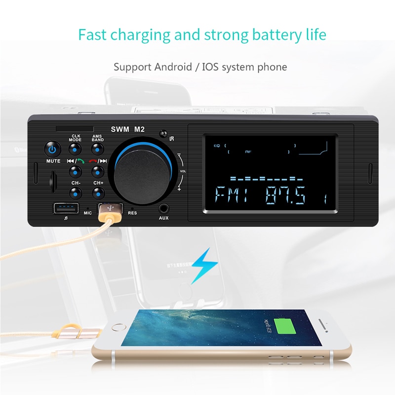 Car Radio Bluetooth 1 Din Audio MP3 Player Handsfree A2DP USB Charging TF AUX 3 Inch VA Screen Stereo System Head Unit PHYEE M2
