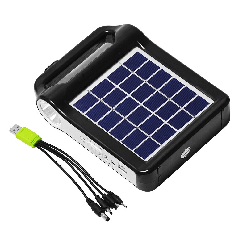 USB Charger Portable 6V Rechargeable Solar Panel Power Storage Generator System With Lamp Lighting Home Solar Energy System Kit