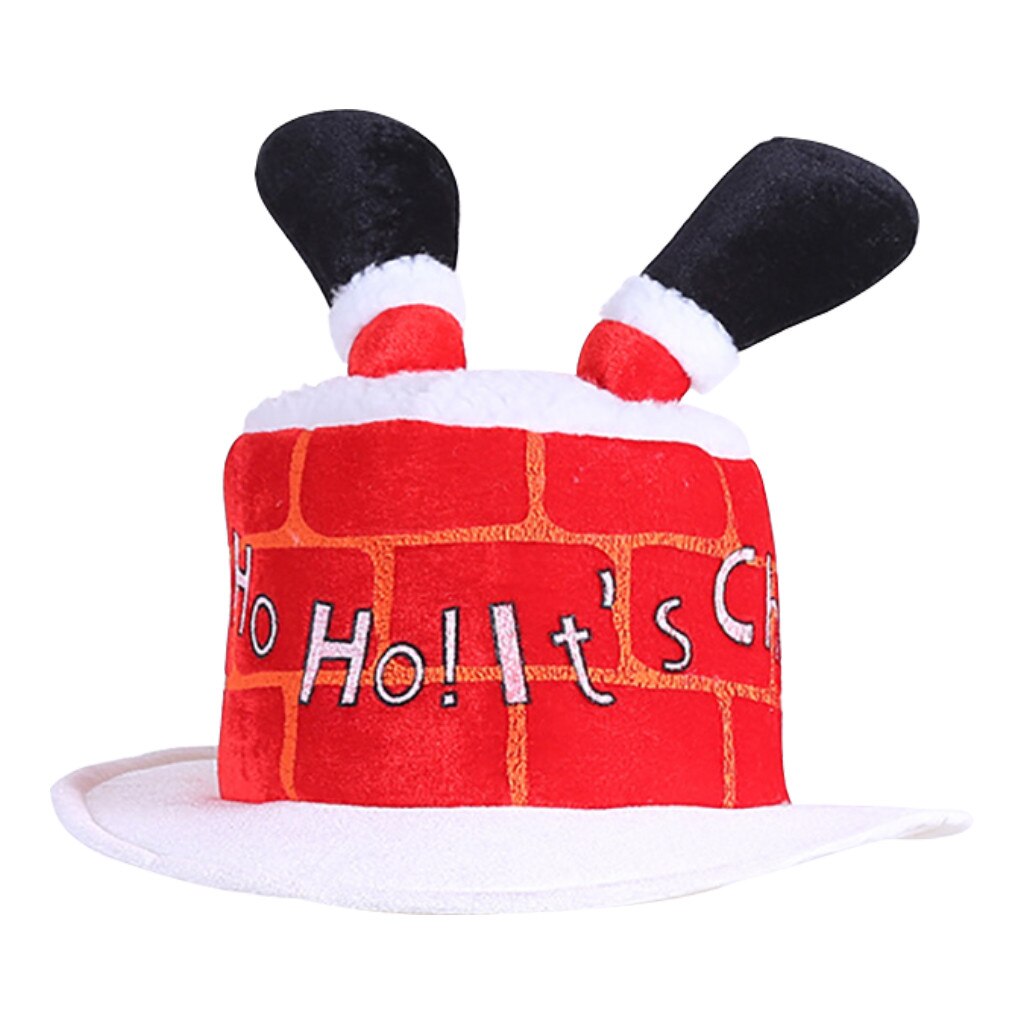 Volwassen Kerst Rode Broek Cap Kinderen Volwassen Kerstmuts Schoorsteen Hoed Ad: Default Title