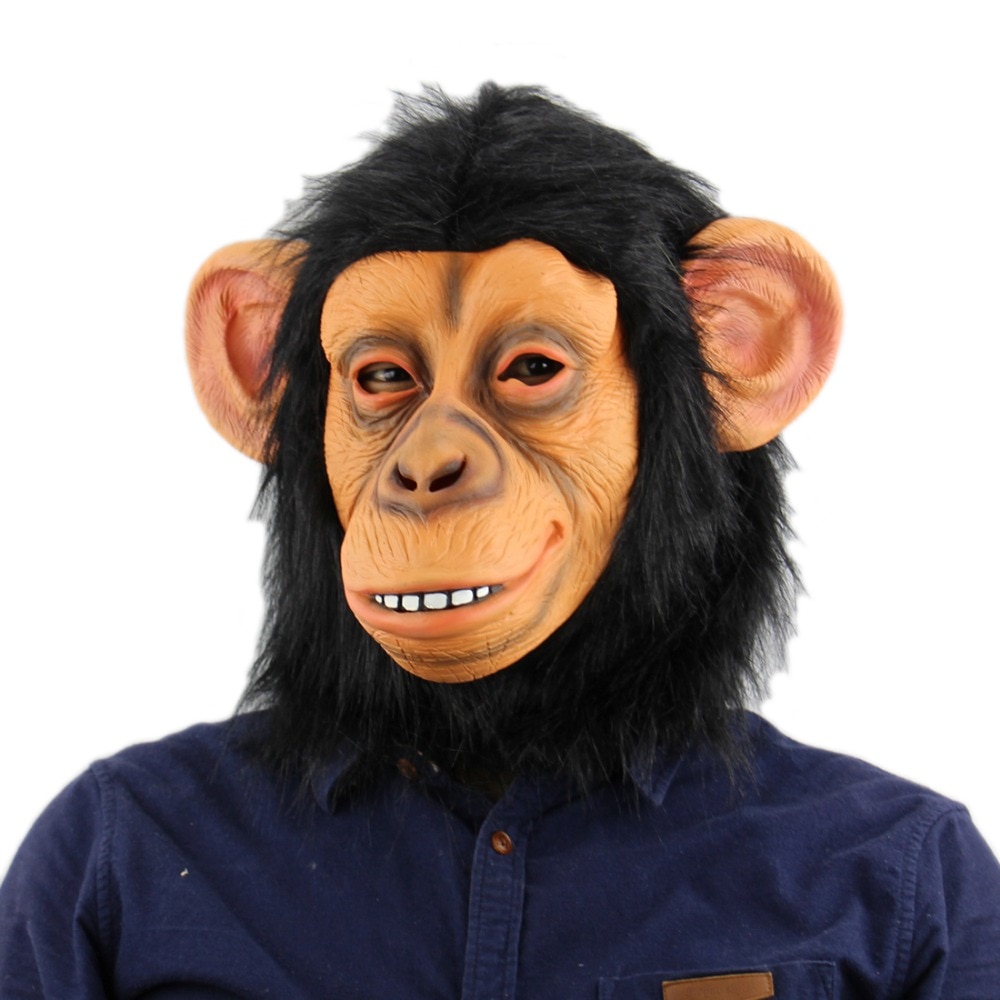 Animal Masks Monkey Mask Latex Animal Head Mask For Halloween Costume Novelty Monkey Gorilla Head Mask Decorations