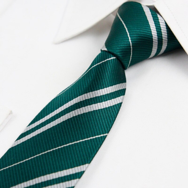 College Jongens Streep Rood Dassen Navy Geel Groen Slim Tie voor Mannen