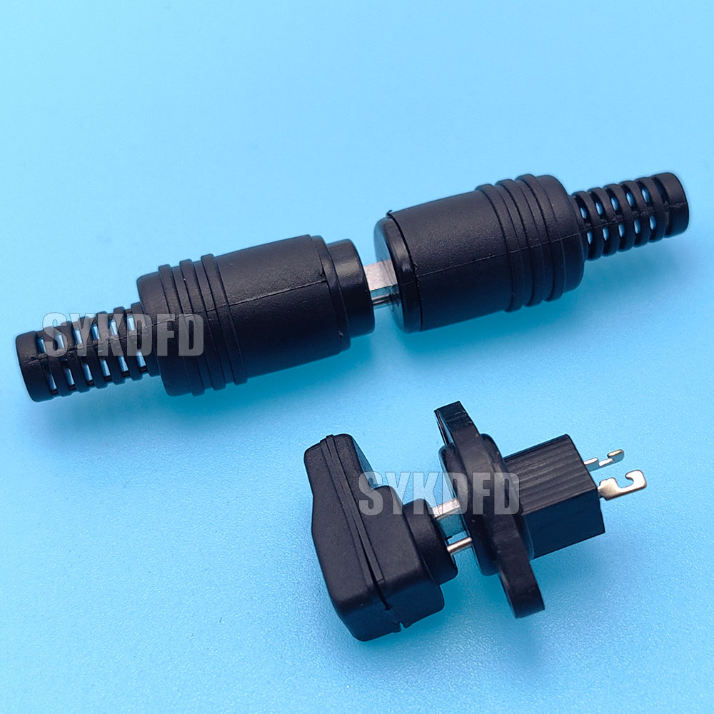 2Stift Schwarz Lärm Stecker Lautsprecher und HiFi Stecker Schraubklemmen Stecker Energie Audio- Lampe Signal Stecker Adapter