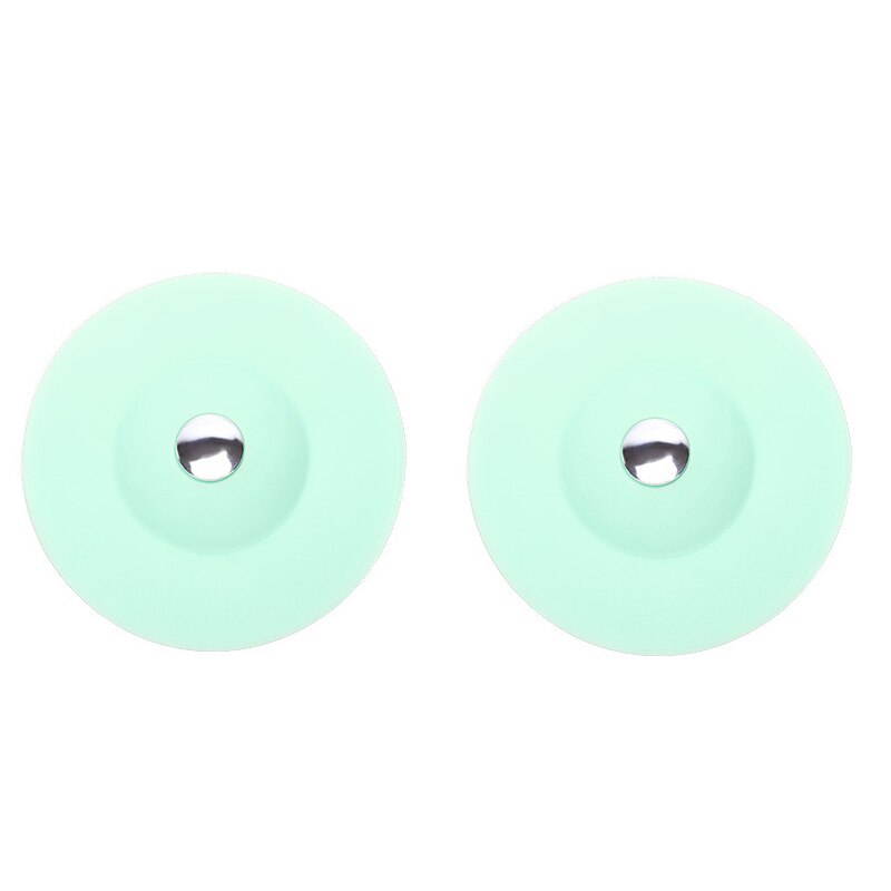 Bouchon intelligent d'évier, filtre d'évier, bouchon de lavabo, accessoires de cuisine et salle de bains: 2PCS Green