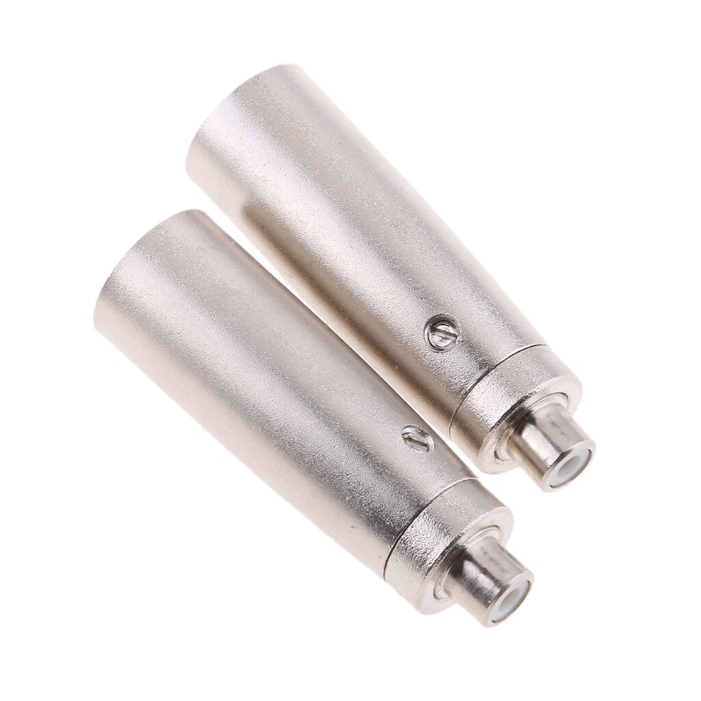 XLR Male To RCA Female Adapter For Microphone Connectors Amplifier