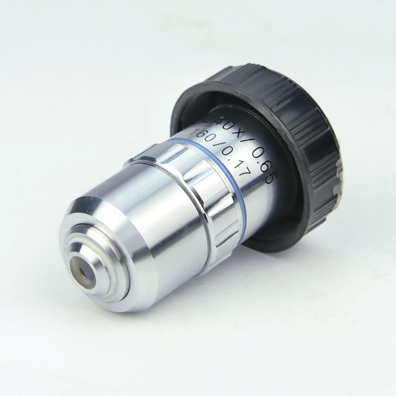 Brand 40X 10X 4X 100X Plan Achromatic Objective DIN Lens Silver Biological Microscope Lenses
