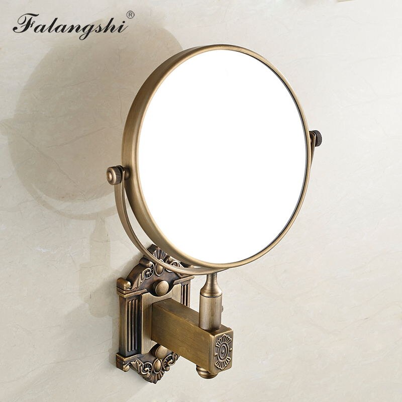 Bathroom Wall Mirror Antique Bronze Euro Style Bath Makeup Mirror Adjustable Round Cosmetic Mirrors Bathroom Accessories WB8901: Antique