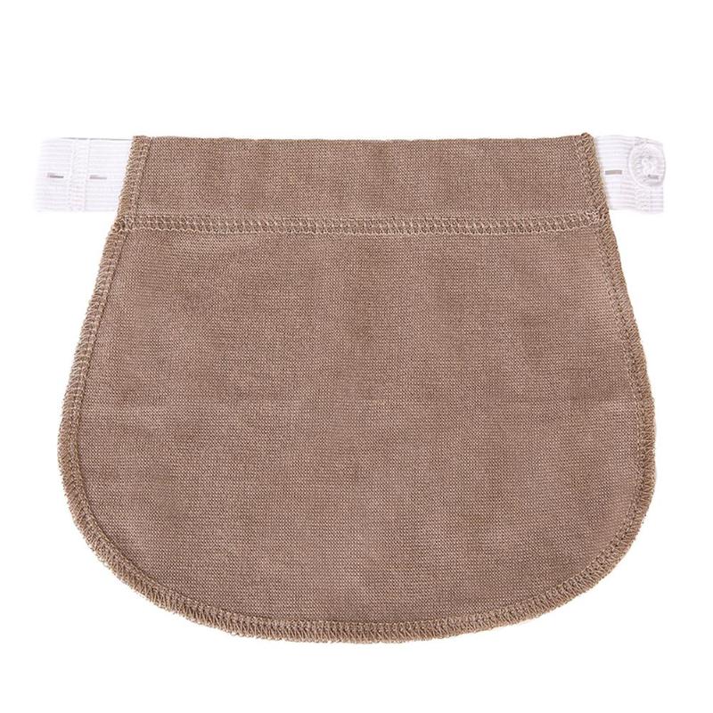 Maternité grossesse ceinture ceinture réglable pantalon élastique bouton étendu réglable taille élastique Extender ceinture: Khaki