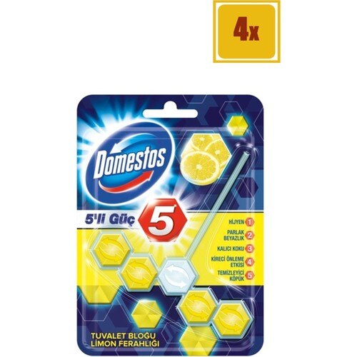 Domestos Wc Blok 5'li Power Limon Spaciousness 4'lbl Set