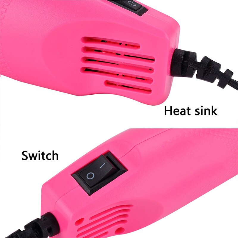 SHGO -Hand Hold Mini Heat Pen, Air Pen Embossing Multi-Purpose Heat Tool Multi-Purpose Electric Heating Nozzle(Pink)US Pl