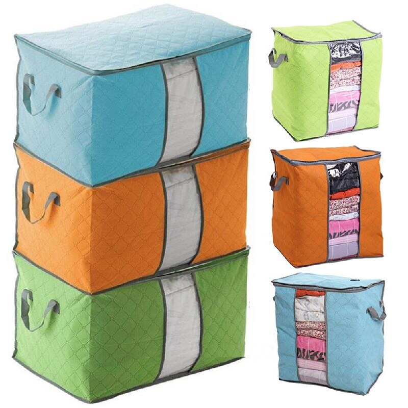 1 Stuk Van Opvouwbare Opbergtas Kleding Deken Quilt Closet Box Zak Trui Kleur Opbergtas