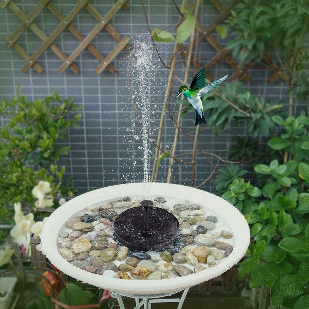 Mini Solar Water Fountain Pool Pond Waterfall Fountain Garden Decoration Outdoor Bird Bath Solar Powered Fountain Floating Water