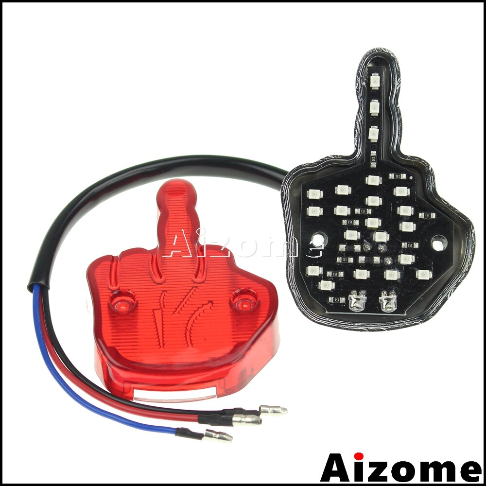 Motorfiets Middelvinger Led-achterlicht Voor Harley Chopper Yamaha Honda Cafe Racer Triumph Stop Achterlicht F *** U achterlicht
