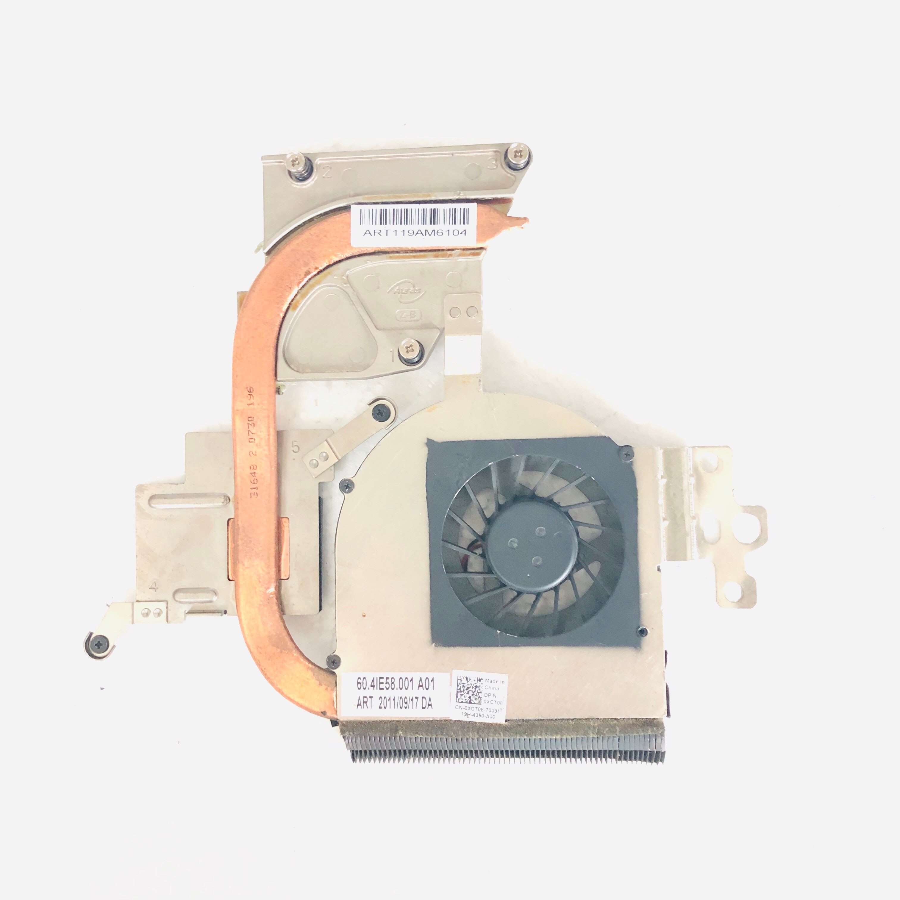 Original frete grátis portátil dissipador de calor ventilador refrigeração cpu cooler para dell n5110 v3550 cpu dissipador de calor 0gxvt8 cabo 3pin: N5110 set