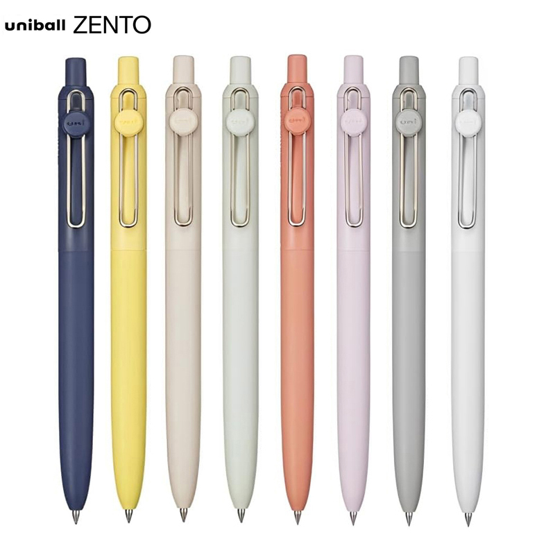 Uniball ZENTO Basic Model Rollerball Pen,Fine 0.5mm/Extra Fine 0.38mm,Water-Based Black Ink,Ultra-Smooth with Reduced Friction