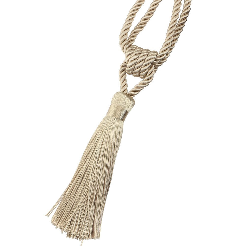2 Stuks Gordijn Tiebacks Kwastje Gordijn Clips Touw Vastzetmogelijkheden Terugloopsper Woonaccessoires Decoratieve: beige