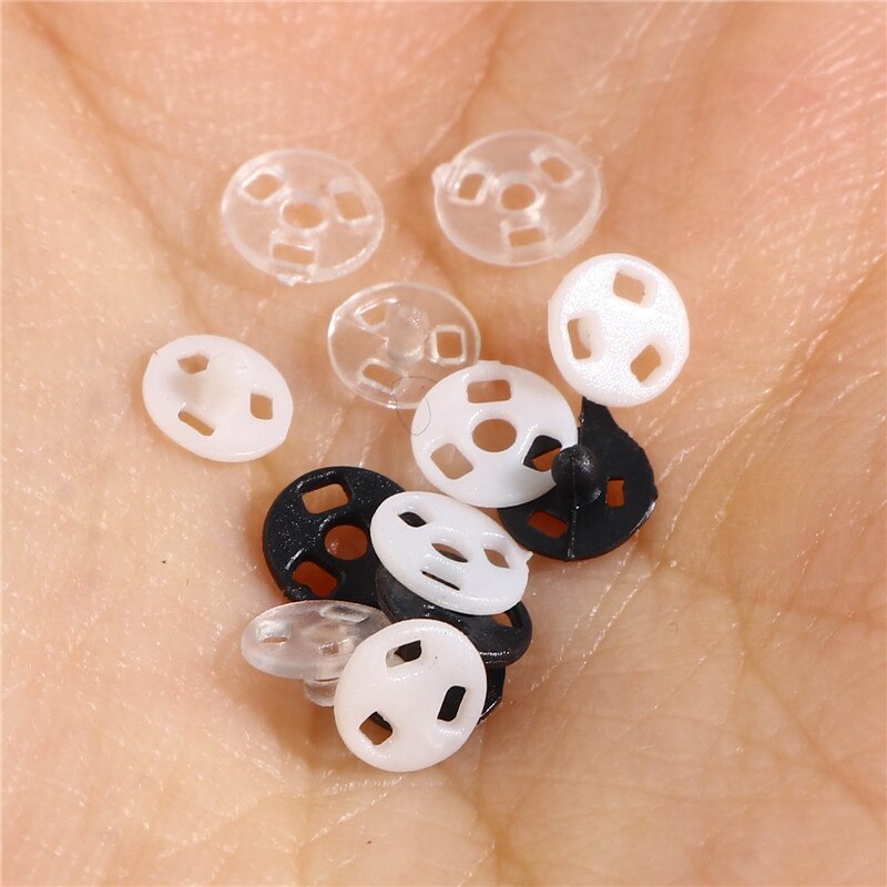 30 Sets (2pcs/Set) Plastic Snap Fasteners Press Button Stud Sewing Accessories For Clothes Doll Making Round Hidden Button 4mm