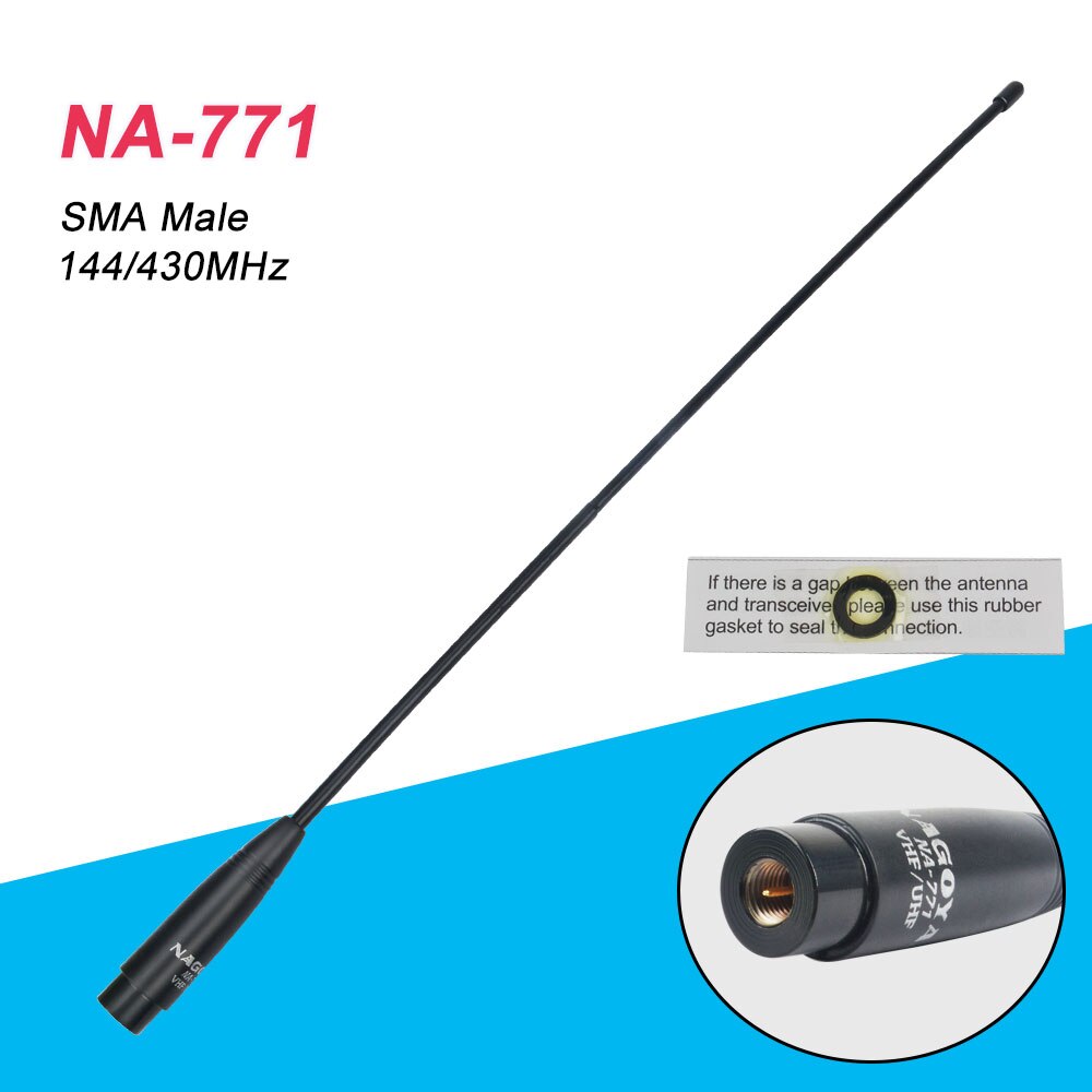 Originele Nagoya NA-771 SMA-M Mannelijke Dual Band Soft 144/430 Mhz Antenne Voor Baofeng UV-3R Voor Yaesu VX-3R VX-7R voor Tyt