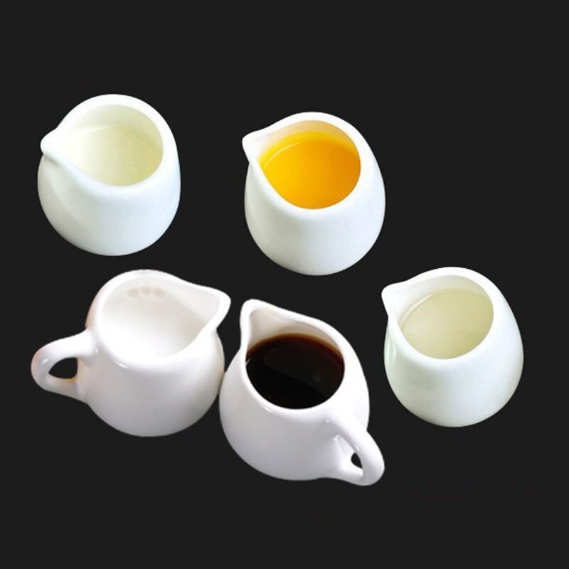 Tarro de cerámica para condimentos, recipiente para crema, taza, vajilla, utensilios de cocina blancos, jarra para azúcar, crema y leche