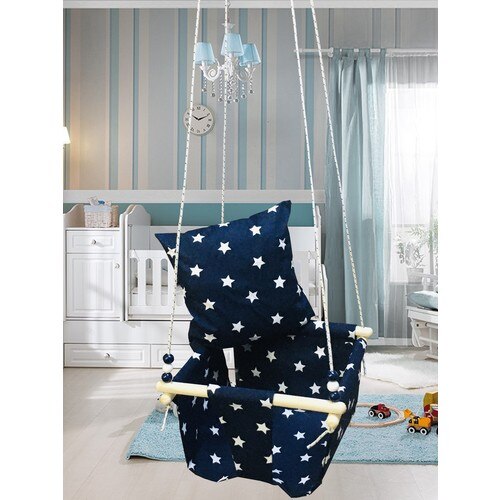Hout Ster Patroon Baby Kinderen Tuin Schommel Hangmat Plafond Swing Thuis Swing Cradle Ergonomisch En Eenvoudige Installatie