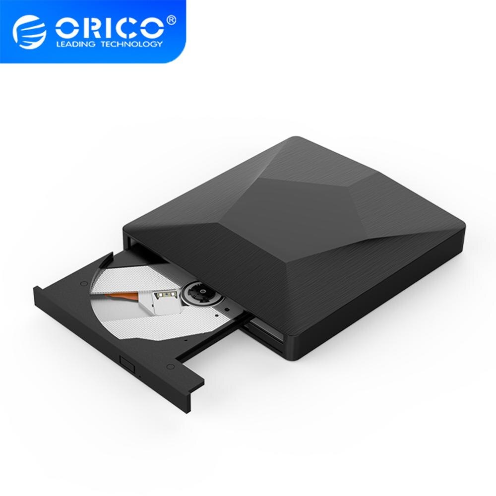 ORICO External USB 3.0 Optical Driver CD/DVD-ROM DVD RW ROM Portable Rewriter Writer Recorder for Windows Laptop Desktop PC