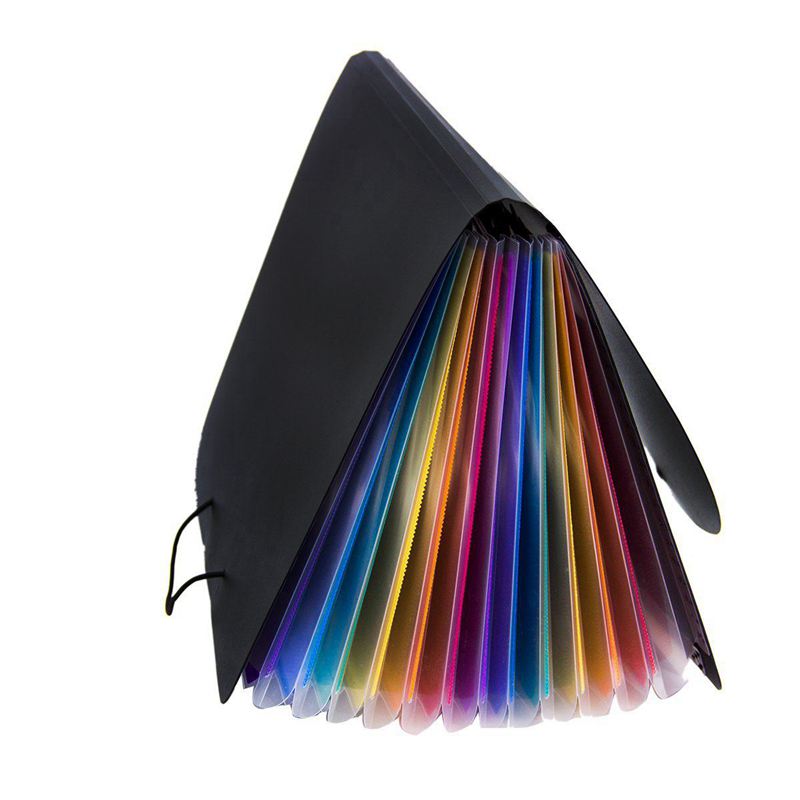 12 Pocket Expanding Files Folder/ A4 Expandable File organizer/ Portable Accordion File Folder/ High Capacity Multicolour Stand/