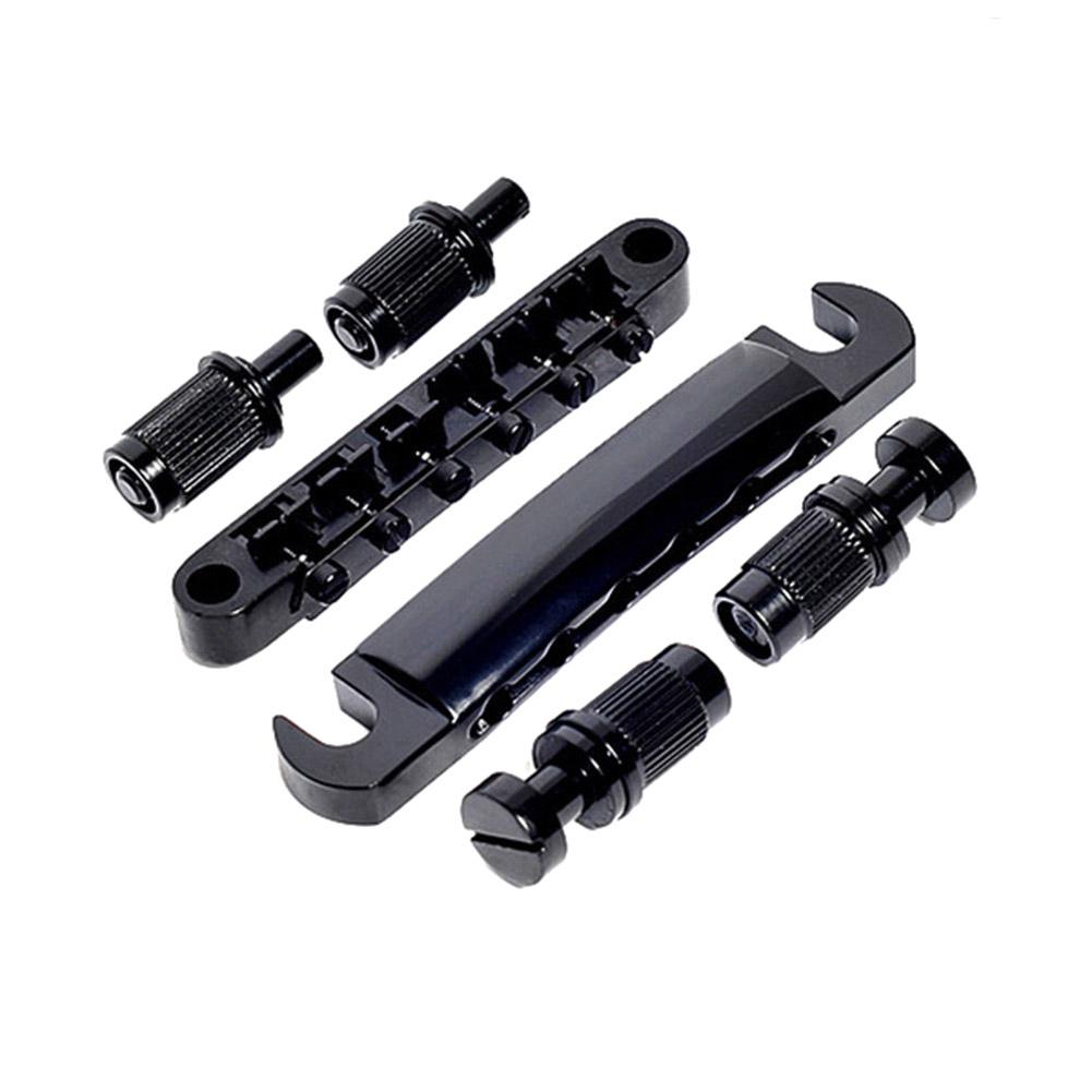 6 Strings Tune-O-Matic Brug Staartstuk 1Set Voor Lp Gibson Sg Elektrische Gitaar Accessoires Muziekinstrument accessoires: Black