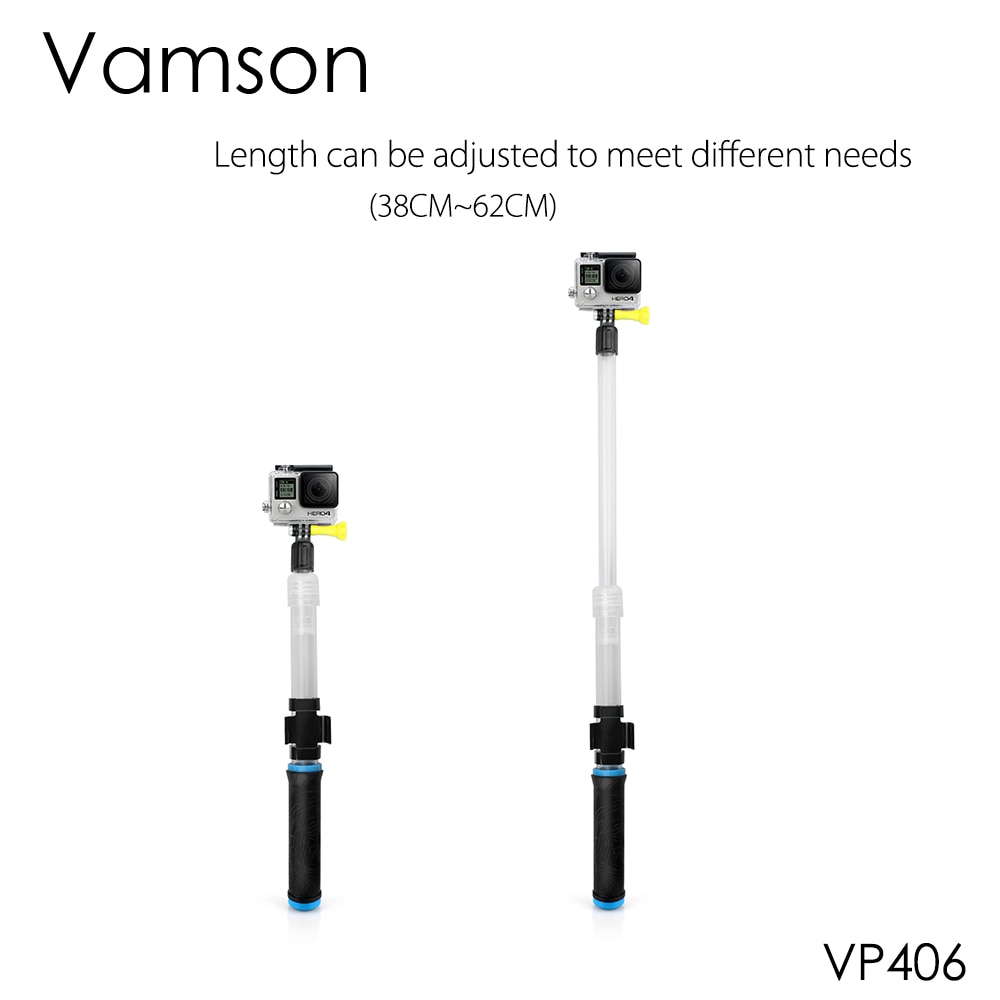 Vamson voor Gopro Accessoires Drijvende Extension Float Pole Remote Stick Floaty Monopod voor Gopro Hero 7 6 5 + VP406