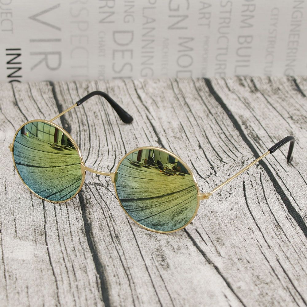 Ronde bril heren dames luxe zonnebrillen vintage rijzonnebril dames merk ronde zonnebril spiegel  uv400: 4