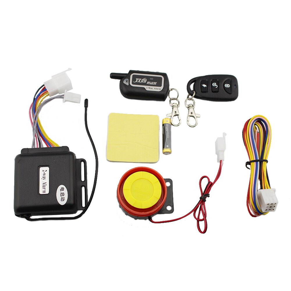 Twee 2 Manier Motorfiets Alarmsysteem Afstandsbediening Trillingen Alarm Diefstal Bescherming Moto Scooter Motor Veiligheid Alarm Engine Start